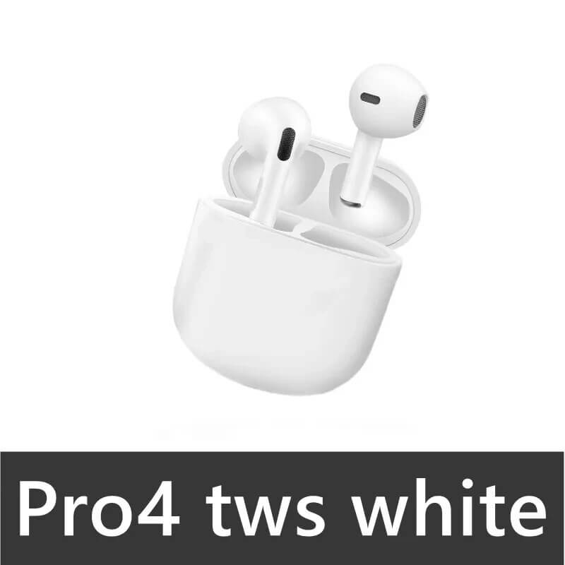 Fone de ouvido Pro4 TWS Bluetooth Earphone 9D Stereo