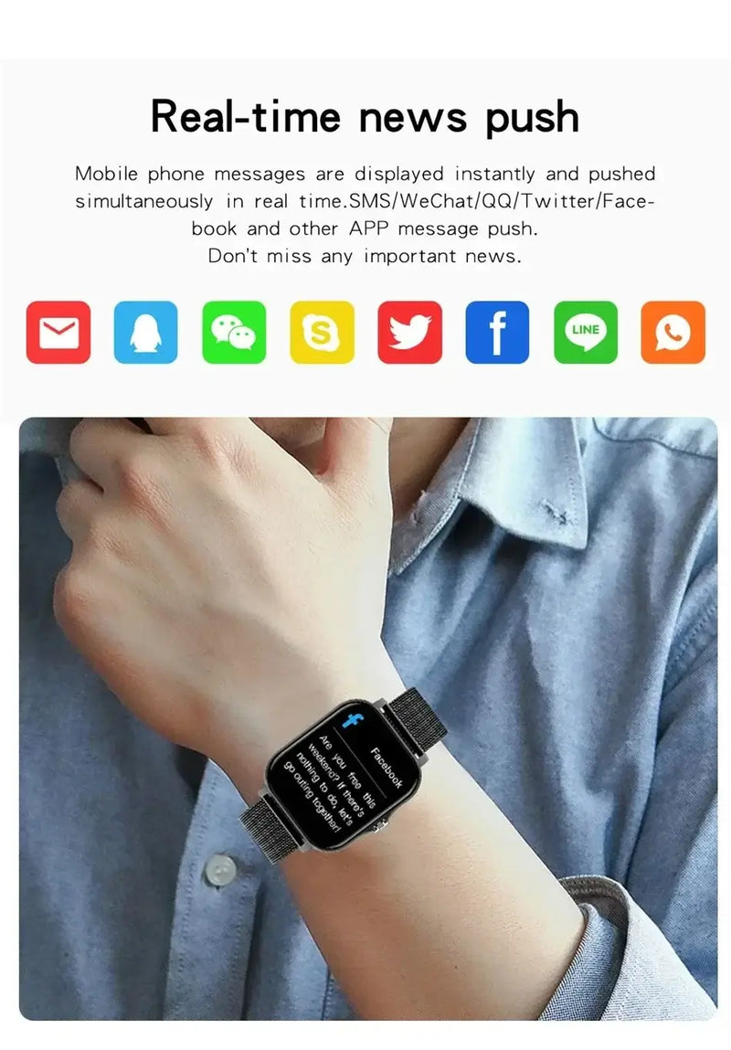 smarthwhatchmasculino Bluetooth 1.9'' Display Sports Fitness