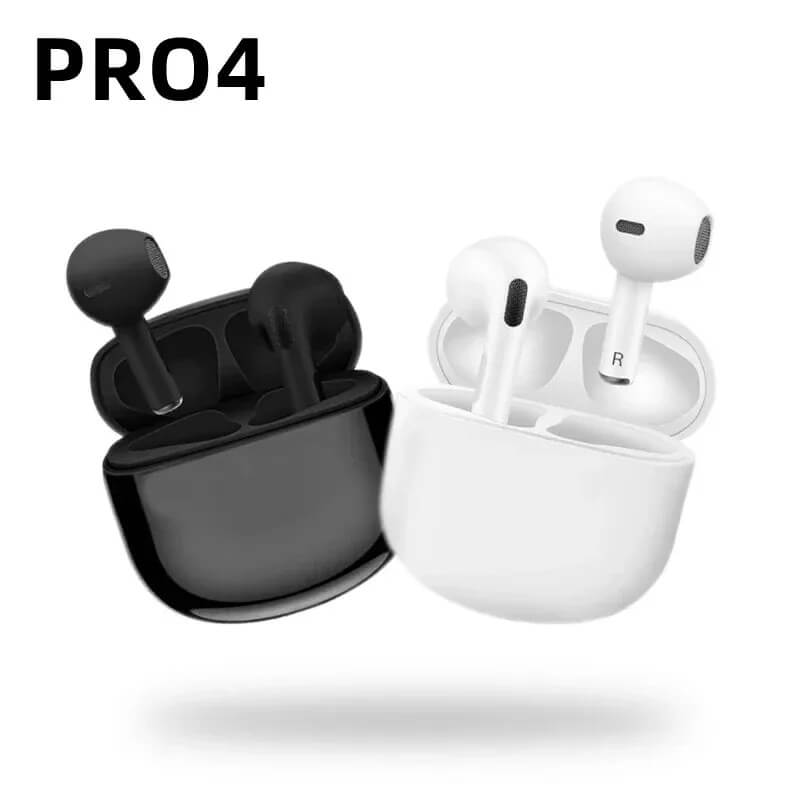 Fone de ouvido Pro4 TWS Bluetooth Earphone 9D Stereo